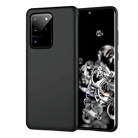 Silicone Coque pour Samsung S20 Ultra Couverture de Protection Noir Mat