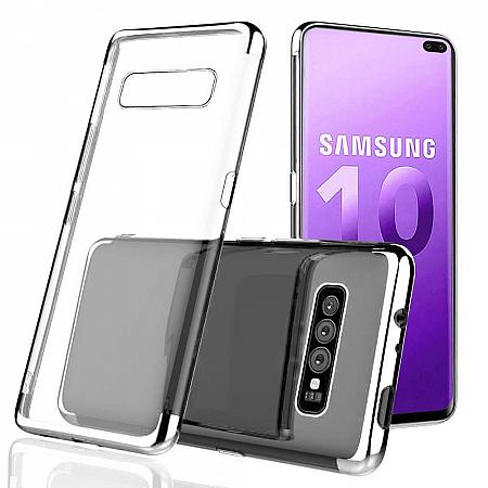 Samsung S10 Plus Silikon Case Silber FR